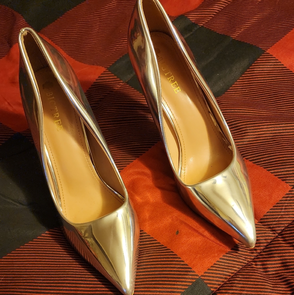 Metallic/Silver Stiletto Pumps